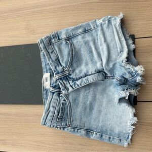 BKE Blue Jean Shorts Distressed Frayed Hem